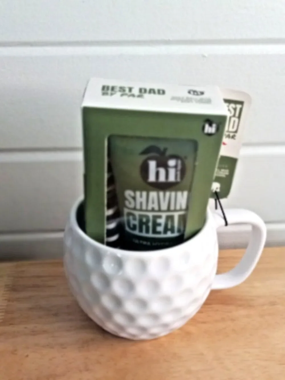 Golf Ball Mug Best Dad By Par Shaving Cream Gift Set Golfer Novelty NEW